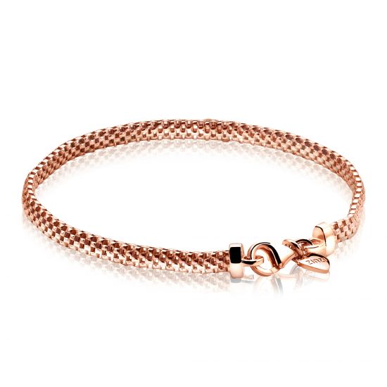 ZINZI silbernes Fantasie Armband rosé vergoldet 18,5cm ZIA878R