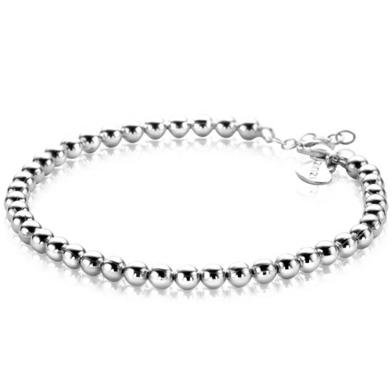 ZINZI Silberarmband mit Kugelgliedern, 4 mm breit, 18-20 cm ZIA2659