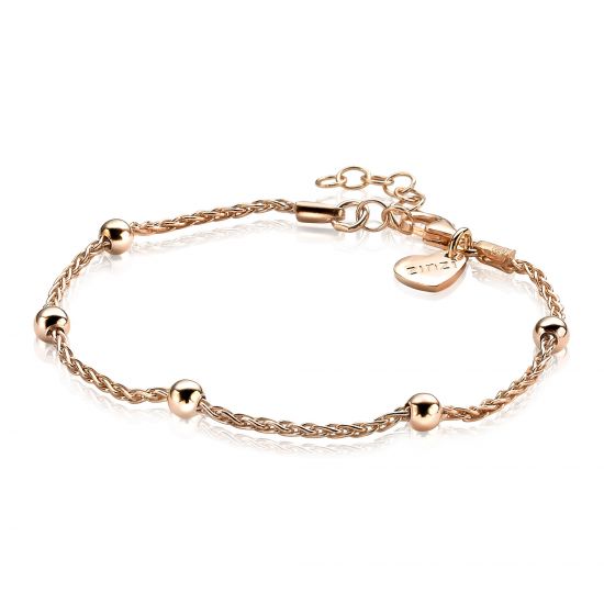 ZINZI silbernes Fantasie Armband rosé vergoldet 17,5-20,5cm ZIA1128R