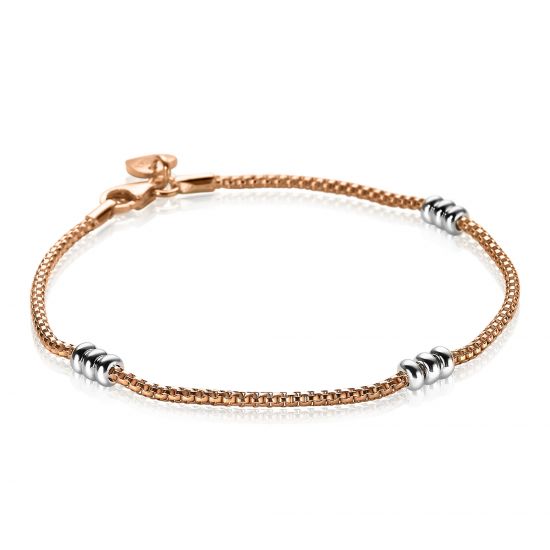 ZINZI silbernes Fantasie Armband rosé vergoldet ZIA1421B