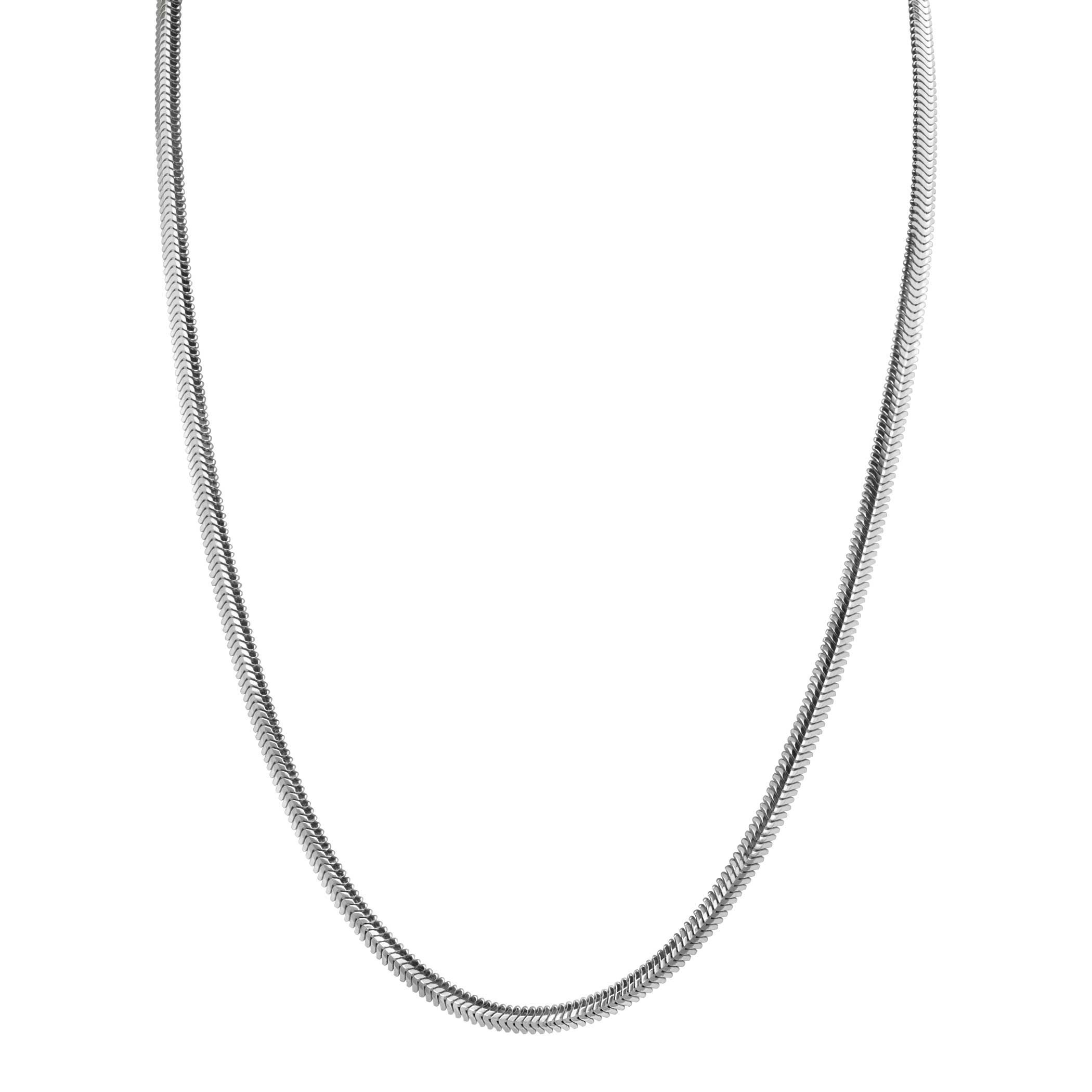 ZINZI zlv. collier platte slang 3.3mm 43+2cm